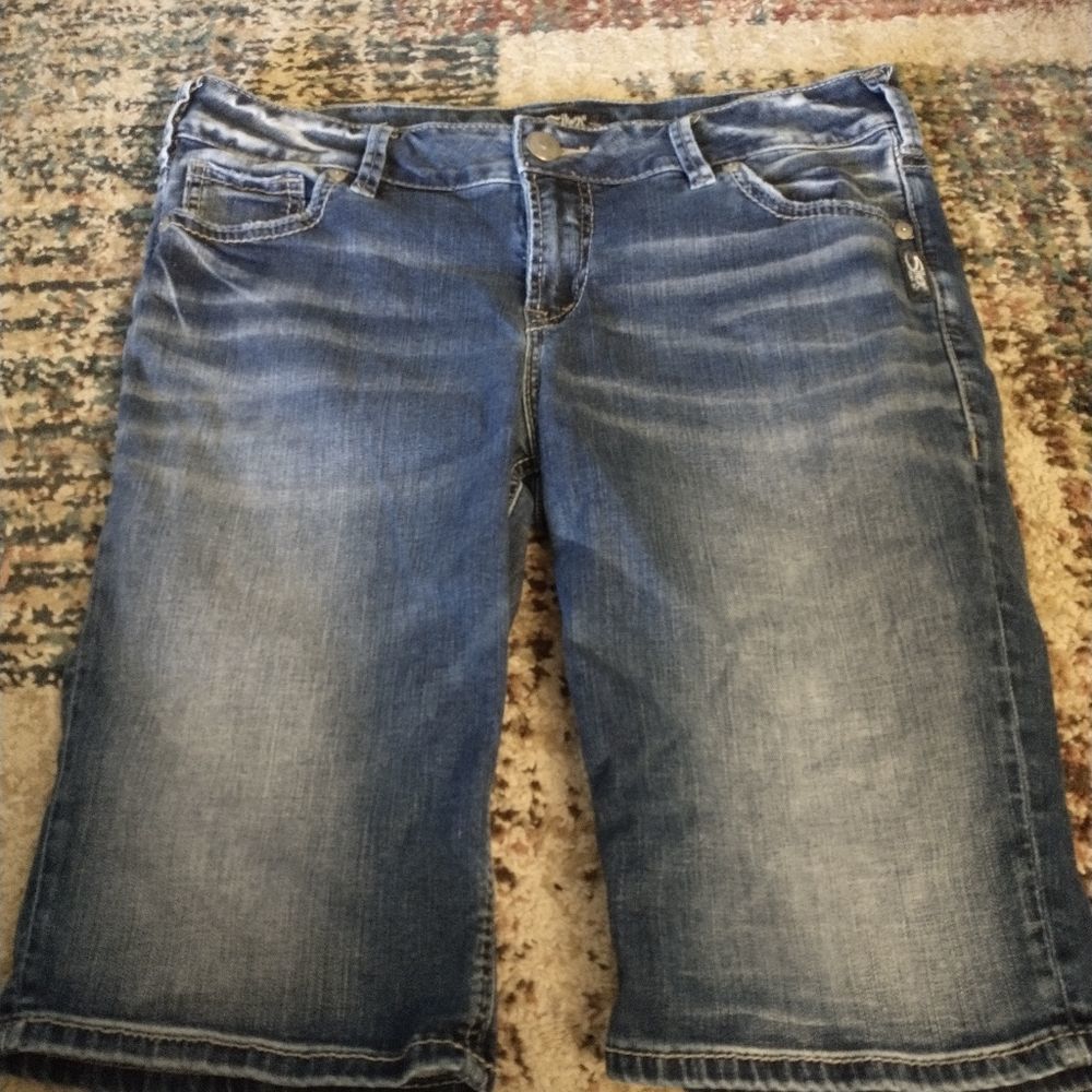 Silver Bermuda shorts